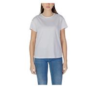 Liu Jo, Femme, Tops, Blanc, Taille: 42 FR T-shirt à Manches Courtes en Coton Printemps/Été