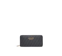 Liu Jo Grand portefeuille monogramme 22222 Fermeture éclair XL gris foncé/noir Taille One Size