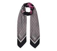 LIU JO Foulard imprimé floral avec logo 120 x 120 cm, 22222 Noir, 120 x 120 cm, Écharpe