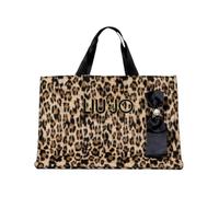 LIU JO Grand sac à provisions avec logo Brown Animalier