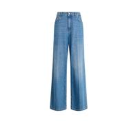 Liu Jo - Jean Large Évasé en Denim Crochet - Femme - Jeans - Bleu - Taille: W29