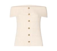 Liu Jo - Knit Bardot-neck Top - Femme - Pulls - Blanc - Taille: 36 FR