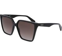 Liu Jo Femme LJ798S 001 Lunettes de soleil Acétate Noir Gris Carré Normale Ombré