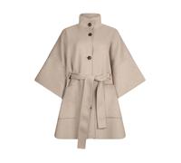 Liu Jo - Manteau noir à col haut et manches 3/4 - Femme - Manteaux - Beige - Taille: 38 FR