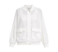 Liu Jo - Mesh Bomber Jacket - Femme - Vestes - Blanc - Taille: 38 FR