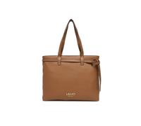 LIU JO Milano Sac fourre-tout en cuir, marron clair, avec sangle décorative à clous, poignées doubles, style élégant