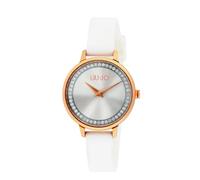 Liu Jo - Montre à quartz en caoutchouc pour femme - Modèle Casual Shine TLJ2578 - Montre à cristaux dans le cadran, Blanc, Moderne