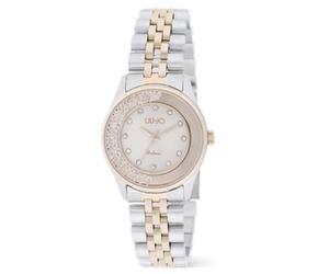 Liu Jo - Montre élégante à quartz pour femme en acier bicolore - Dancing Elvy TLJ2662 - Montre à cristaux dans le cadran et bracelet en acier bicolore