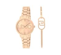 Liu Jo - Montre élégante pour femme à quartz en acier - Modèle Couple Essence TLJ2519 - Montre avec cristaux dans le cadran et bracelet en acier gratuit