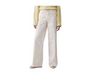 Liu Jo - Pantalon Chino en Satin - Femme - Pantalons - Blanc - Taille: W27