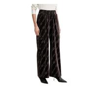 Liu Jo - Pantalon de jogging en chenille avec logo - Femme - Pantalons - Brun - Taille: 38 FR