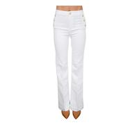 Liu Jo - Pantalone tessuto - Femme - Jeans - Blanc - Taille: W26