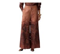 Liu Jo - Pantaloni in Twill Stampato - Femme - Pantalons - Brun - Taille: 40 FR