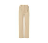 Liu Jo - Pantaloni straight in popeline - Femme - Pantalons - Brun - Taille: 42 FR