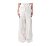 Liu Jo - Pantalons en mélange de lin - Femme - Pantalons - Blanc - Taille: 36 FR