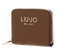 LIU JO Porte-Monnaie Caliwen ECS Zip Around Wallet Suede Marron Clair