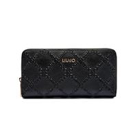 LIU JO Portefeuille long avec fermeture éclair. Il possède plusieurs compartiments pour billets, cartes et pièces. 19 x 2 x 10 cm, 22222 Noir, Longue avec fermeture éclair