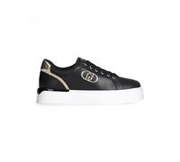 Liu Jo Pretty 06 Baskets en cuir pour femme, Noir , 38 EU