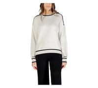 Liu Jo - Pull Chiusa avec Détail de Fermeture Éclair - Femme - Pulls - Blanc - Taille: 42 FR