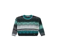 Liu Jo Pull-over turquoise / bleu cyan / anthracite / gris clair, Taille 140