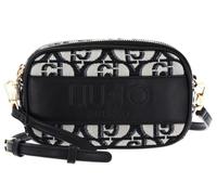 Liu Jo Milano Sac bandoulière, design monogramme noir et gris, fermeture éclair, Noir/gris