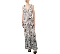 Liu Jo | Robe de plage longue léopard VA3043 fabriquée en Italie (M, Natural LEOP.Zebra)