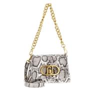 LIU JO Sac à épaule bandoulière gris clair noir pour femme - Lapuffy Crossbody Bag S Pitone Roccia 298240