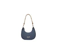 Liu Jo Sac Hobo Evrim, robe bleue, 80% coton, 20% polyester, 24x18x7 cm, avec fermeture éclair et poche intérieure, poignée réglable