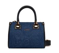 LIU JO Sac à main en denim bleu, poignées doubles, sangle réglable, détails noirs