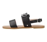 Liu Jo - Sandales Plates Élégantes - Femme - Chaussures - Noir - Taille: 37 EU