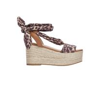 Liu Jo Sandales pour femmes Espadrillas Bali 03 avec scies en cuir Corda et Leopard BROWN 40