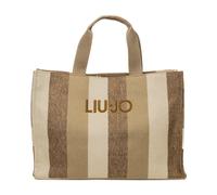 Liu Jo - Shopping Bag M Rayé - Femme - Sacs - Beige - Taille: ONE Size