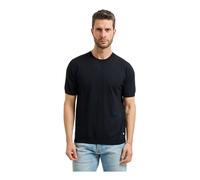 Liu Jo - Silk and Cotton Blend T-shirt - Homme - Pulls - Bleu - Taille: L