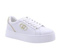 Liu Jo Pretty 06 Baskets en cuir pour femme, Blanc, 38 EU