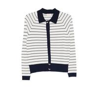 Liu Jo - Striped Cardigan - Femme - Pulls - Blanc - Taille: 38 FR