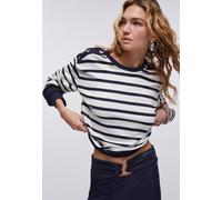 Liu Jo Sweat-shirt bleu nuit / blanc, Taille S
