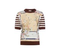 Liu Jo T-shirt beige / bleu pastel / marron / blanc, Taille XS
