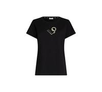 Liu Jo T-shirt pour femme, Noir Liujo Foiled, Large