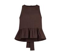 Liu Jo - Top en popeline avec - Femme - Tops - Brun - Taille: 38 FR