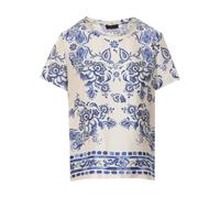 Liu Jo - Tunica stampa foulard - Femme - Tops - Bleu - Taille: 36 FR