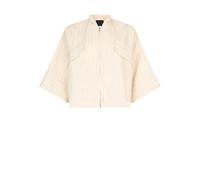 Liu Jo - Veste à rayures avec ornements de bijoux - Femme - Vestes - Beige - Taille: 44 FR
