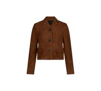 Liu Jo - Veste courte en daim coupe boxy - Femme - Vestes - Brun - Taille: 38 FR