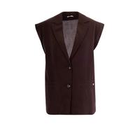 Liu Jo - Veste sans manches à revers cranté - Femme - Vestes - Brun - Taille: 38 FR