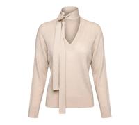 Liu Jo - Wa6286 Ms46J V-neck Knit - Femme - Pulls - Beige - Taille: 38 FR