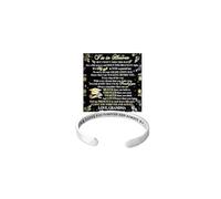 LIU JUN Bracelet de remise de diplôme pour petit-fils, petite-fille, réglable en acier inoxydable gravé « I Love You Forever And Always » - Bracelets manchette inspirants pour la saison de remise de