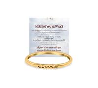 LIU JUN For Memorial - Bague fine en forme de cœur avec ailes pour femme, Missing You Always Rings Lost Loved One Cadeau personnalisé Bijoux, Moyen, Métal, Pas de pierre précieuse