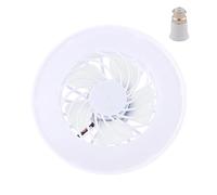 LIUASMUE Lampe D'auvent Ventilateur Suspendu E27 Lumière Ventilateur Plafond Électrique Intelligente 10 W Avec Convertisseur Base Douille D'ampoule B22 À E27 Lampe D'auvent Ventilateur