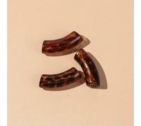 LIUBI Lot de 15 Tubes épais en Acrylique de 11 mm, Perles Bicolores en résine courbées, pour Bricolage, Bracelets, Colliers, Bijoux, Accessoires