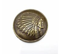 LIUBI Lot de 5 têtes de Chef Indien Tribal du sud-est en Cuir pour Sac à Main, Portefeuille, Ceinture, décoration à vis