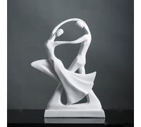 LIUBOOZ Danseur Couple Figurine pour décoration intérieure Maison résine Art Sculpture Ornement Statue Salon décor,White